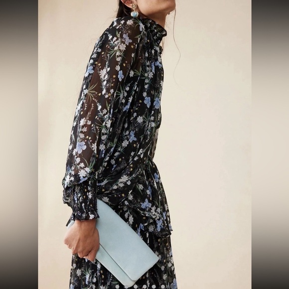 NEW Free People Traveler Wallet Leather Shoulder Crossbody Clutch Swan Lake Blue - Picture 2 of 15